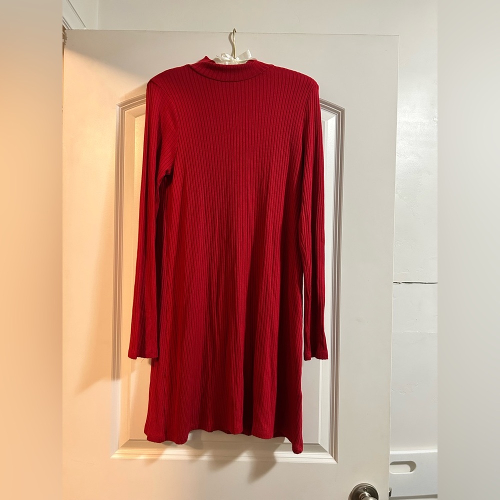 Reformation Sammi Ribbed Mock Neck Mini‎ Dress size medium  soft